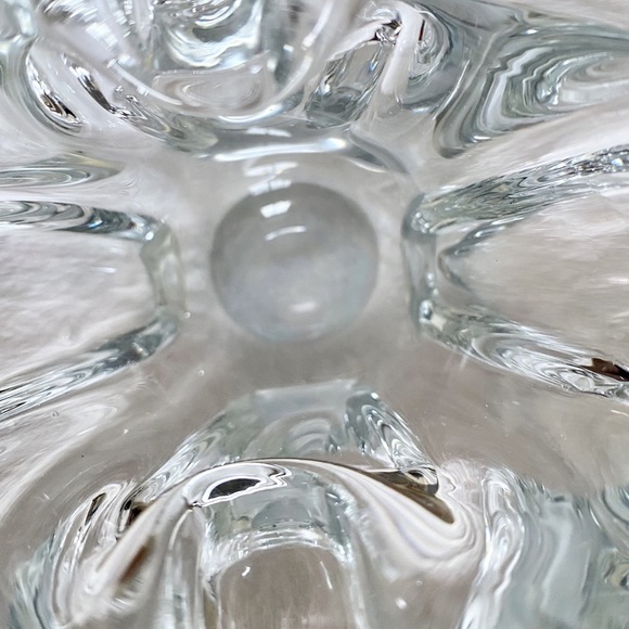 Murano Hand Blown Crystal Clear Glass Basket -  Collectible Glass - Picture 6 of 10